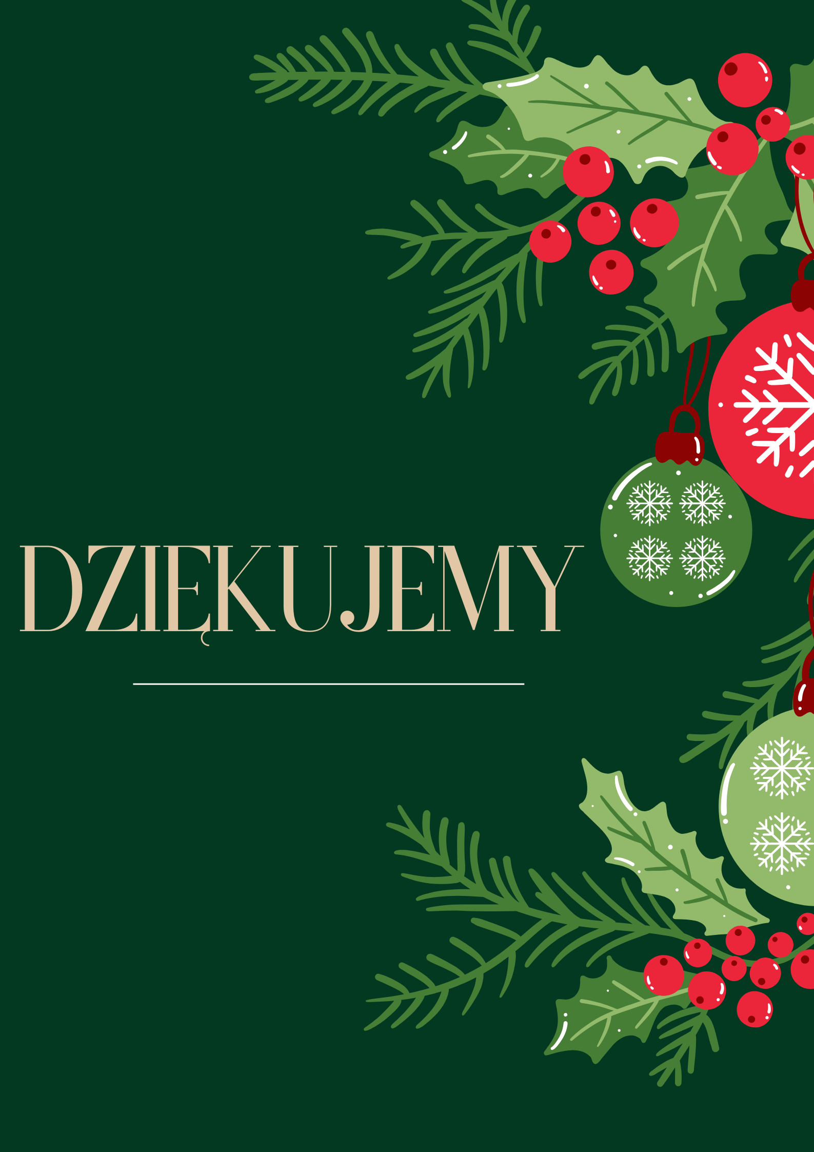 Świąteczna moc pomagania świąteczna kartka z podziękowaniem