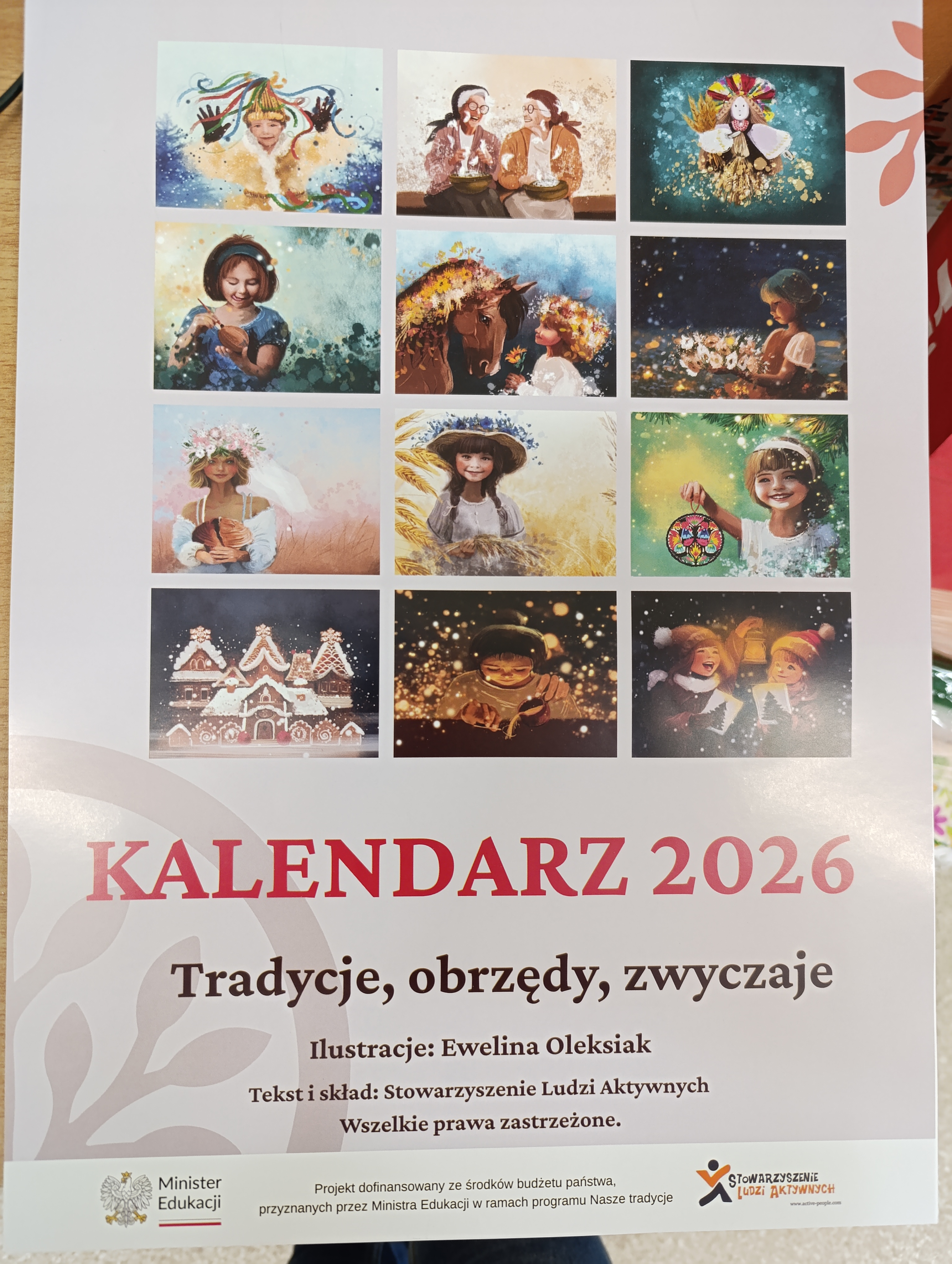 okładka kalendarza o tradycjach