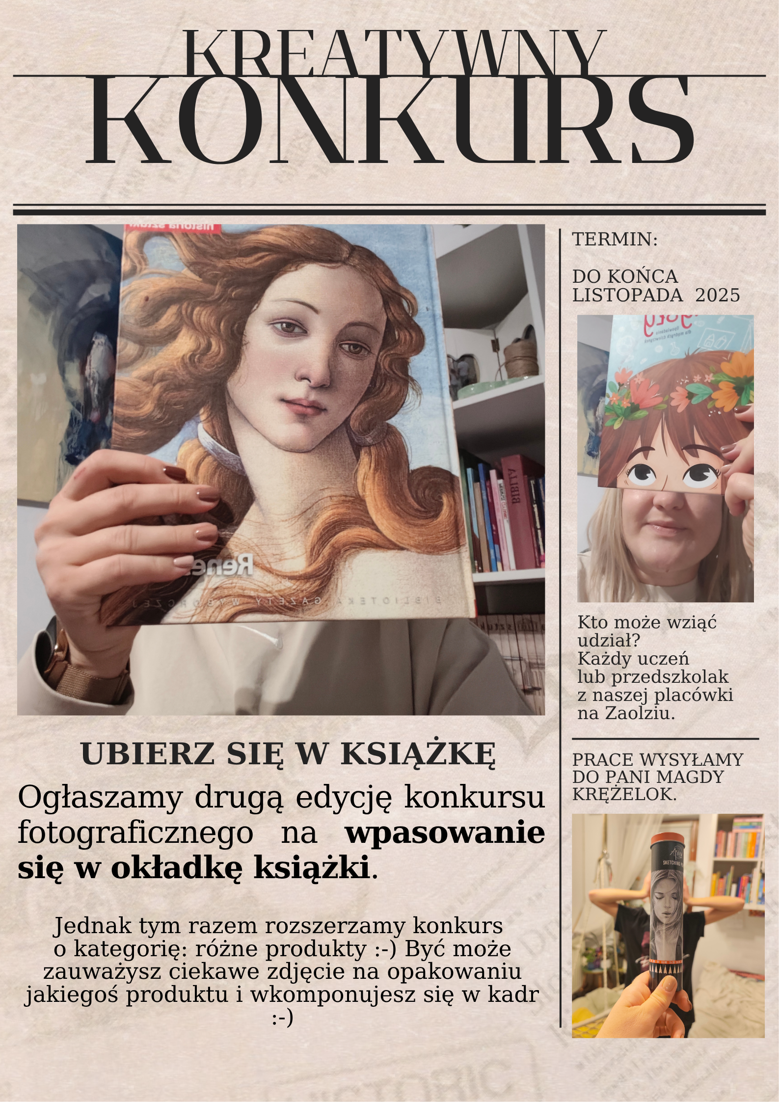 Konkurs plastyczny Plakat z informacją o konkursie plastycznym