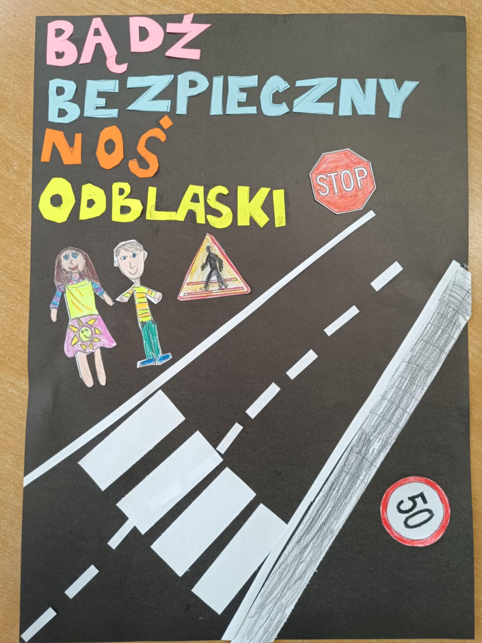 Plakat Bezpieczeństwo na drodze - kl. 2