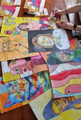 Prace plastyczne PORTRET W STYLU POP ARTU, FOWIZMU LUB KUBIZMU