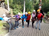 w parku linowym Base Camp